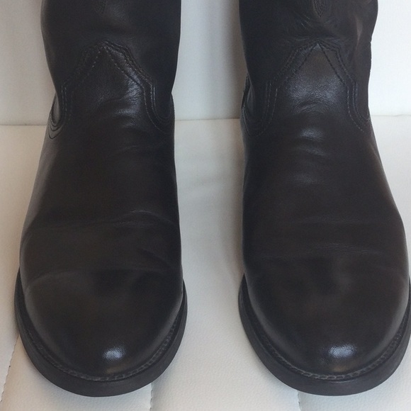 EUC Mens EE12 Black 35501 Heritage Roper Arita Western Cowboy Boots - Picture 4 of 16